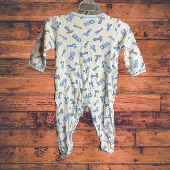 5 for $25🔥3-6 Months Carter's Bear & Tools Printed Footie Pajama Jumpsuit - Picture 2 of 4